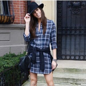 Sam Edelman Tartan Plaid Shirt Dress
